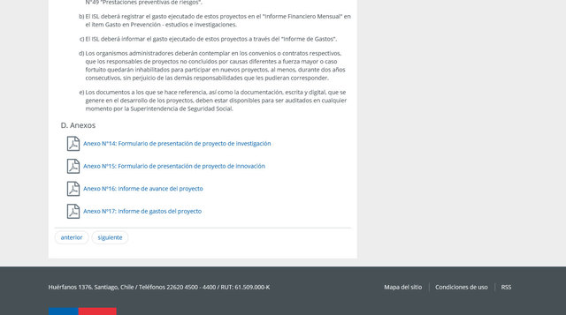 Acceso a anexos en PDF.