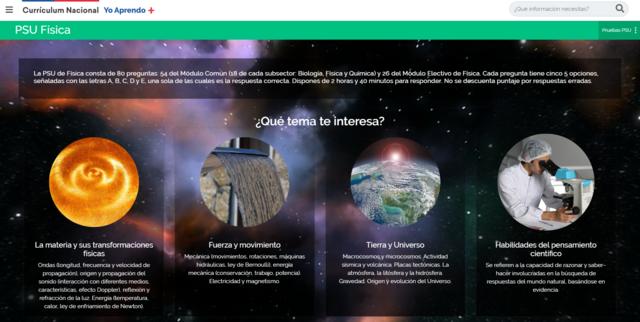 Navegación por temas para preparar una PSU específica