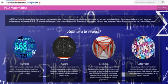 Navegación por temas para preparar una PSU específica
