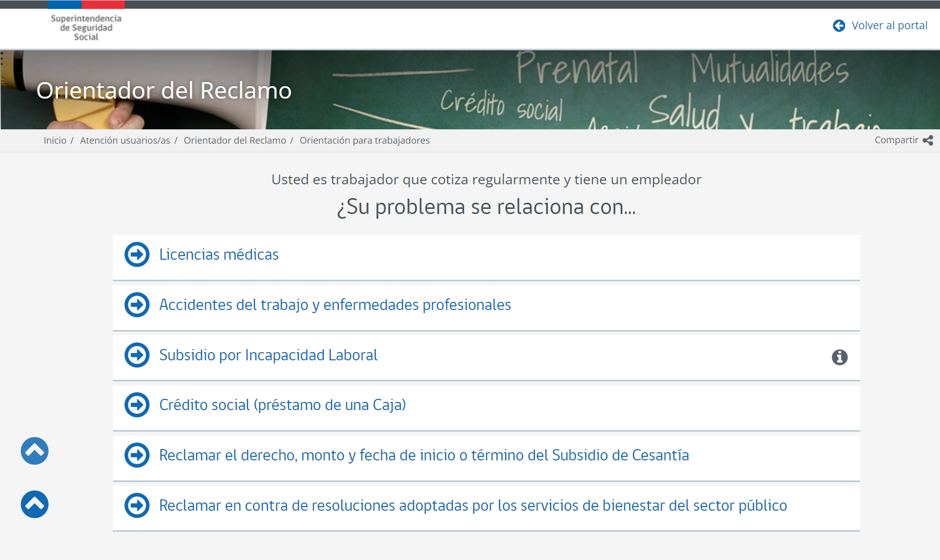 Sección de Orientación para los trabajadores