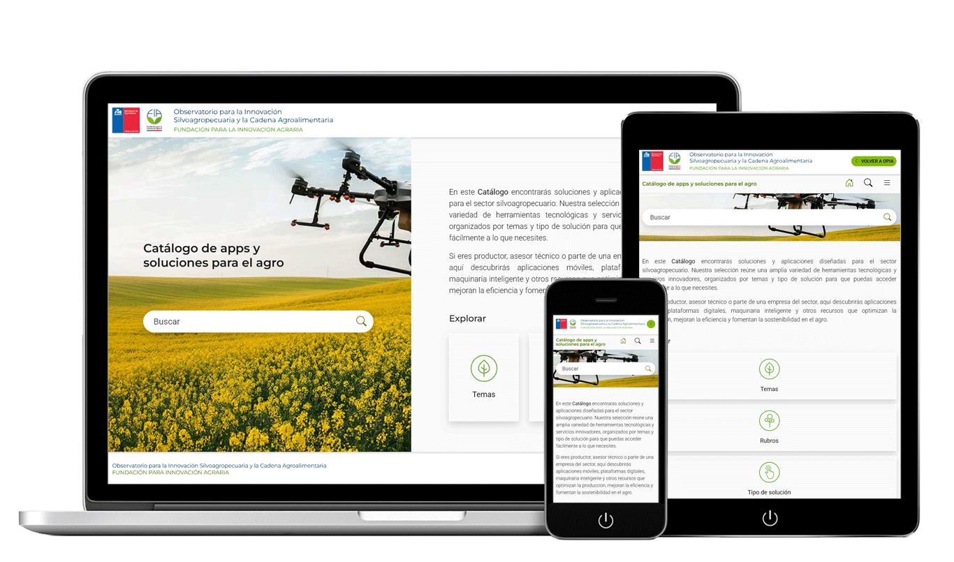 Pantallas responsive del buscador FIA