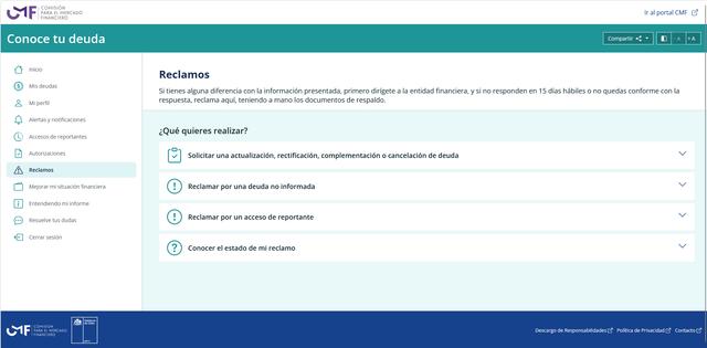 Sección  Reclamos