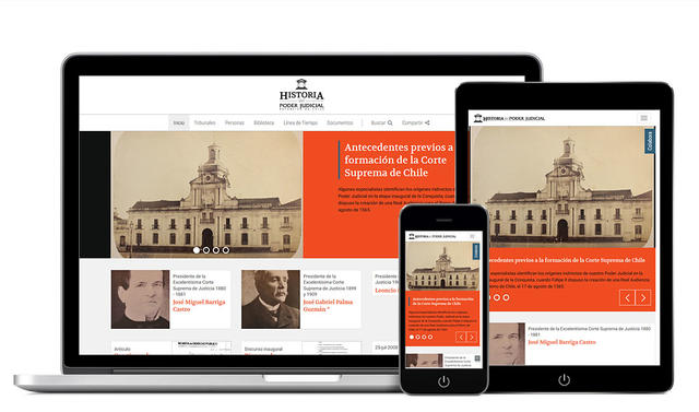 Sitio responsive de la Historia del Poder Judicial